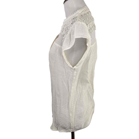 Miss Daisy White Dainty Lace Detailing Tunic Blouse Size Large - Picture 3 of 7